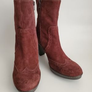 Manila Suede Mid Calf Suede Booties Size EU 40 US 8.5